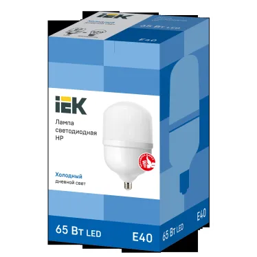 Лампа светодиодная HP 65Вт 230В 6500К E40 IEK