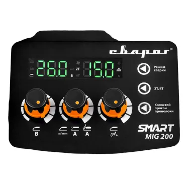 Инвертор сварочный MIG 200 ''REAL SMART'' (N2A5) Black (маска+краги)