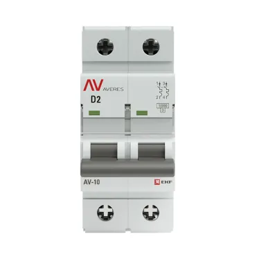 Выключатель автоматический AV-10 2P 2A (D) 10kA AVERES