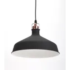                  Светильник подвесной декоративный PL2 BK/RC E27 max 60W, d300 мм, шагрень черный/медь
               