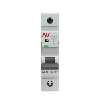 Выключатель автоматический AV-10 1P 3A (D) 10kA AVERES