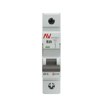 Выключатель автоматический AV-6 1P 25A (B) 6kA AVERES