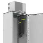 Вертикальный воздуховод с поворотной секцией 90°, высота 574 мм