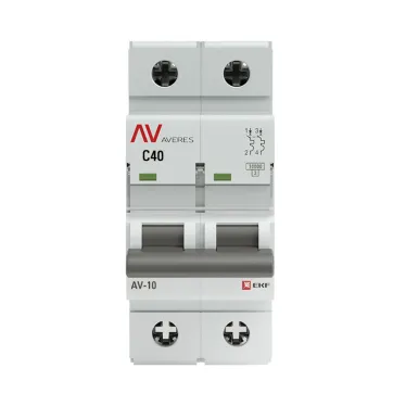 Выключатель автоматический AV-10 2P 40A (C) 10kA AVERES