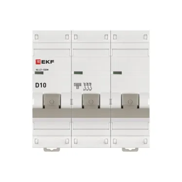Авт. выкл. 3P 10А (D) 10kA ВА 47-100M без тепл. расцепит. EKF PROxima