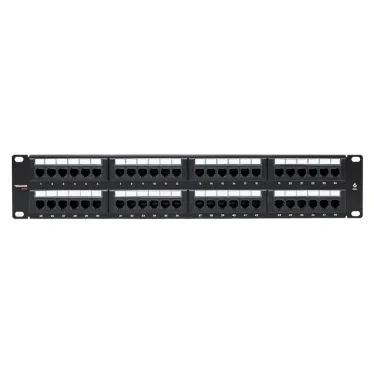 Патч-панель TERACOM PRO 19'Cat.6 2U неэкранированная UTP 48 портов RJ-45 Dual IDC