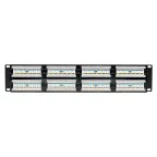 Патч-панель TERACOM PRO 19'Cat.6 2U неэкранированная UTP 48 портов RJ-45 Dual IDC