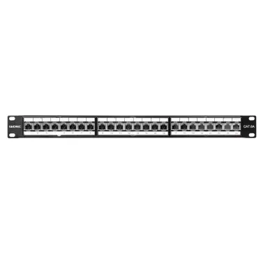 Патч-панель 19'. 1U. CAT6A. 24 порта RJ45. экранированная