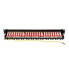 Патч-панель 19'. 1U. CAT6A. 24 порта RJ45. экранированная