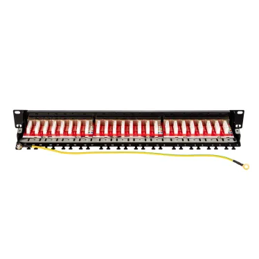 Патч-панель 19'. 1U. CAT6A. 24 порта RJ45. экранированная