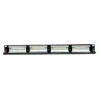 Патч-панель TERACOM PRO 19'' Cat.5E 1U полный экран STP 24 порта RJ-45 Dual IDC с органайзером