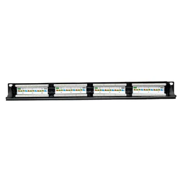 Патч-панель TERACOM PRO 19'' Cat.5E 1U полный экран STP 24 порта RJ-45 Dual IDC с органайзером