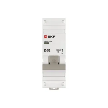 Авт. выкл. 1P 40А (D) 10kA ВА 47-100M без тепл. расцепит. EKF PROxima