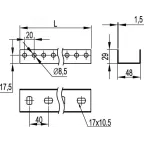 Профиль П-образный PSL L700 толщина 1.5 мм