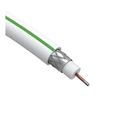 Кабель коаксиальный SAT 703 B75 Ом CCS/(оплётка Al 75%) PVC белый 20м SIMPLE