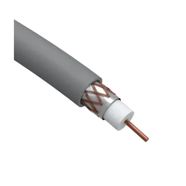 Кабель коаксиальный RG-6U 75 Ом Cu/(оплётка Cu 64%) нг(А)HF цвет серый 100 м