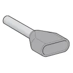 НАКОНЕЧНИК ДВУПРОВОД ЭКОНОМ 0,5ММ2 БЕЛЫЙ