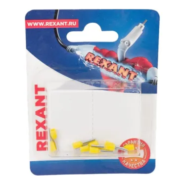 Наконечник штыревой втулочный изолир F-8 мм 1 кв мм, красный, 10 шт, REXANT
