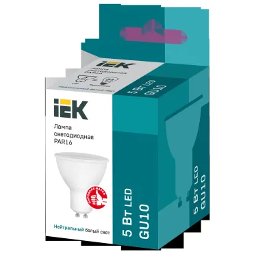Лампа светодиодная PAR16 софит 5Вт 230В 4000К GU10 IEK