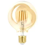Лампа светодиодная декоративная LED 7 Вт 910Лм 2400К шар, филамент золотистый теплый E27 230В F-LED G95-7W-824-E27 gold