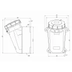 Розетка наружная IP67 63A 2P+E 230V