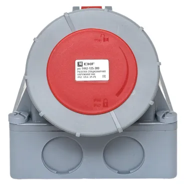 Розетка стационарная наружная 1442 3Р+РЕ 125А 380В IP67 PROxima