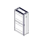 Шкаф Uniprom. 48U-600/1200. боковые панели 4шт. черный