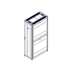 Шкаф Uniprom. 48U-600/1200. боковые панели 4шт. черный