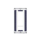 Шкаф Uniprom. 48U-600/1200. боковые панели 4шт. черный
