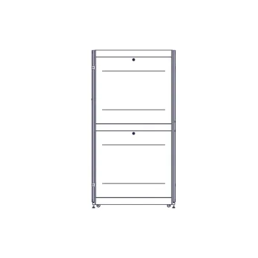 Шкаф Uniprom. 48U-600/1200. боковые панели 4шт. черный
