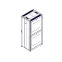 Шкаф Uniprom. 48U-800/1070. боковые панели 4шт. черный
