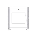 Шкаф Uniprom. 24U-600/1070. боковые панели 2шт. черный