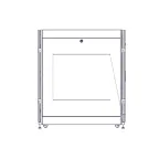 Шкаф Uniprom. 24U-600/1070. боковые панели 2шт. черный