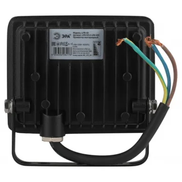 Прожектор светодиодный ДО-20Вт 3000К 1600Лм IP65 черный 20w теплый 200-240В LPR-023-0-30K-020
