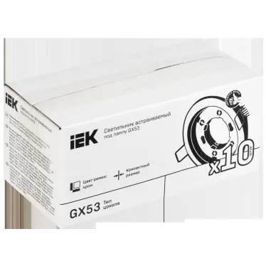 LIGHTING Светильник 4114 встраиваемый под лампу GX53 хром (10шт/упак) IEK