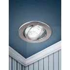 Светильник штампованный поворотный MR16,12V/220V, 50W хром ST2A CH