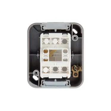 Переключатель проходной Mini OG IP54, о/у, серый