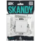 SKANDY Выключатель 1-клавишный с индикацией 10А SK-V07W арктический белый IEK