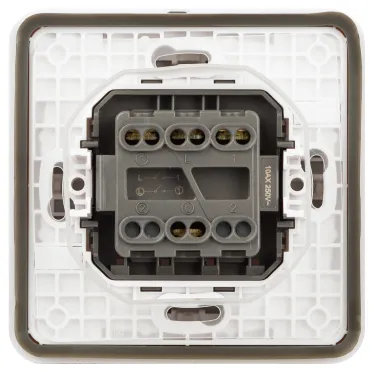 Выключатель Эксперт 11-1524-01 двойной IP55, 10АХ-250В, СУ, белый