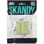 SKANDY Выключатель 3-клавишный 10А SK-V11G мятный IEK