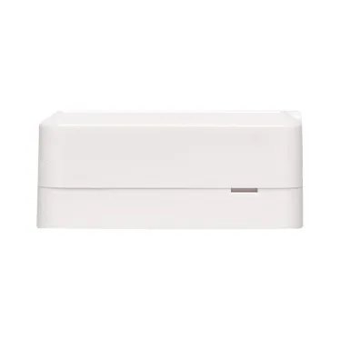 Корпус настенной розетки TERACOM PRO на 2 модуля Keystone со шторками и маркерами белый