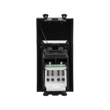 Avanti Компьютерная розетка RJ-45 модульная, кат.6, , Черный матовый, 1 модуль