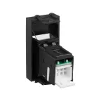 Avanti Компьютерная розетка RJ-45 модульная, кат.6, , Черный матовый, 1 модуль