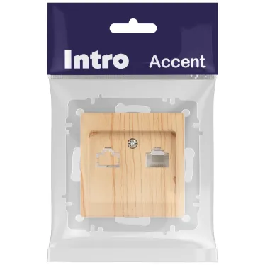Розетка Intro Accent 6-303-11 информационная RJ45, IP20, СУ, сосна