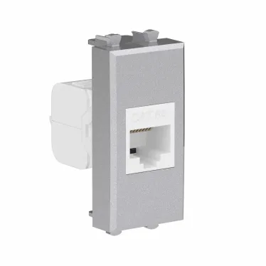 Avanti Компьютерная розетка RJ-45 без шторки модульная, кат.6А, Закаленная сталь, 1 модуль