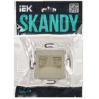 SKANDY Розетка компьютерная двойная RJ45 кат.5E SK-K03B бежевый IEK