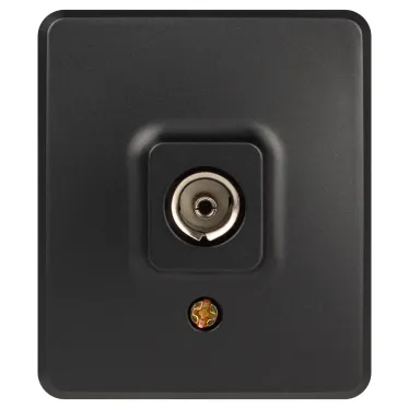 Розетка Эксперт 11-3201-05 TV одиночная, IP20, ОУ, антрацит