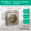 Розетка ATLASDESIGN без заземления 16А механизм шампань