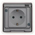 Розетка Эксперт 11-2522-01 2P+E IP55, шторки, 16A-250В, СУ, белый