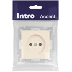 Розетка Intro Accent 6-201-02 2P, 16А-250В, IP20, СУ, слоновая кость